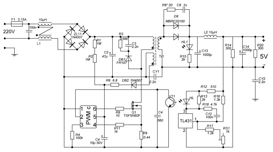 pn8136 схема блока питания
